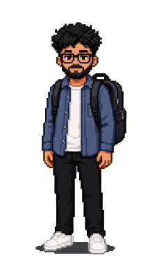 Pixel Rohan with backpack